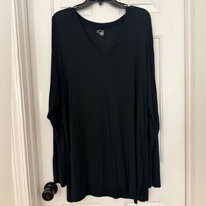 Offline by Aerie Black Long Sleeve V-Neck Top